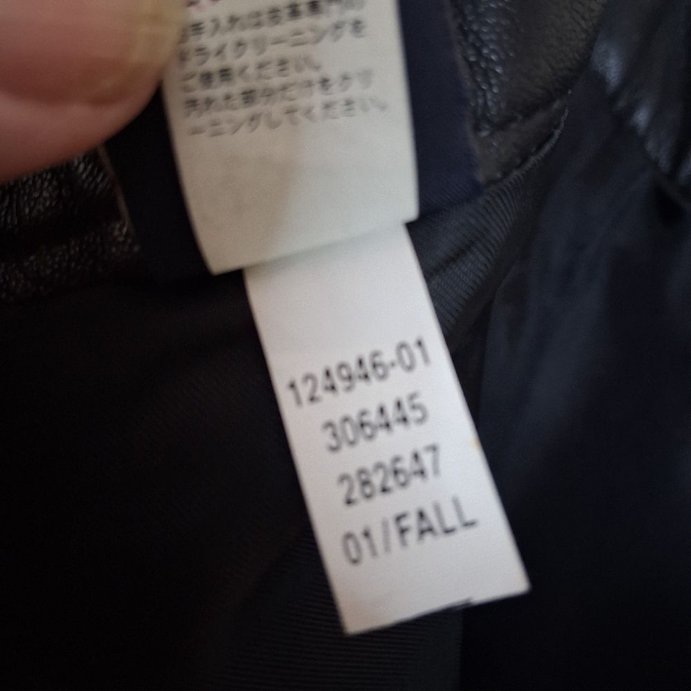 GAP Vintage Charcoal Leather Below the Knee Pencil Skirt with Zip Back - Picture 10 of 16